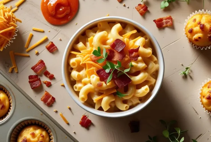 Kraft Mac & Cheese Cup Hacks: From Basic Prep to Gourmet Bites 186 Kraft Mac & Cheese Cups with creative add-ins on a kitchen counter