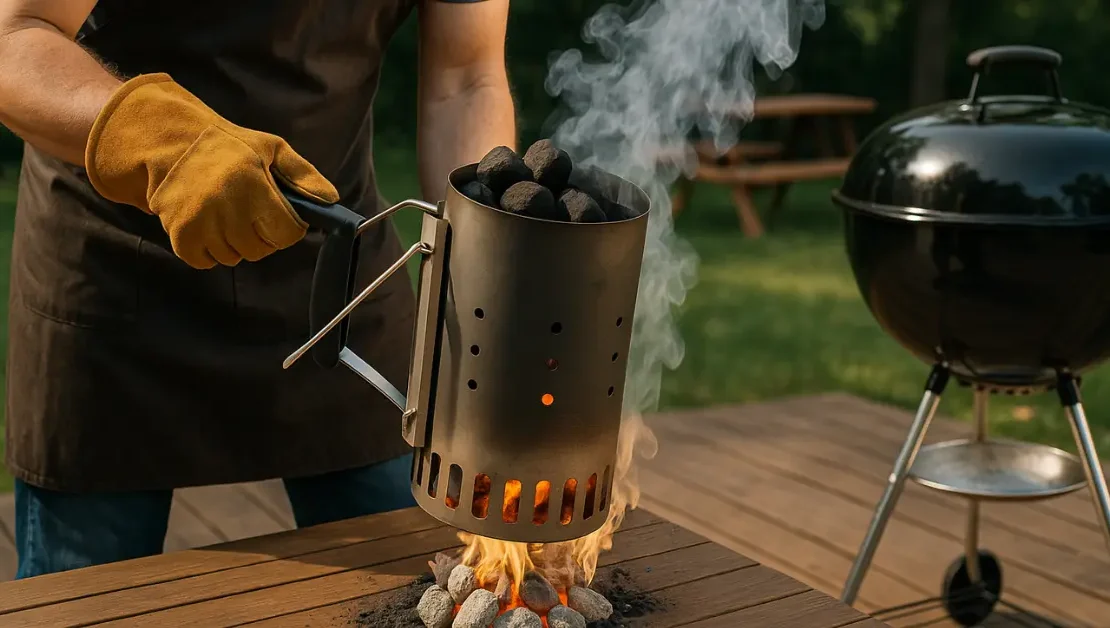 how to use a charcoal chimney starter