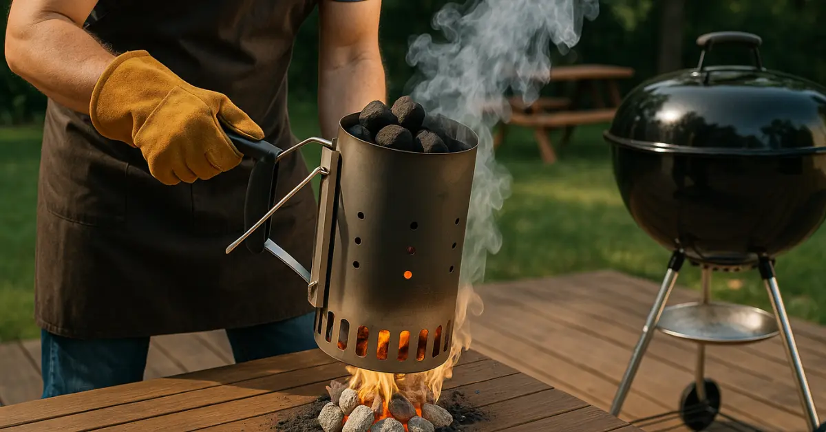 how to use a charcoal chimney starter