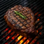Ribeye Steak on a Charcoal Grill