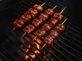 Sticky Honey BBQ Chicken Skewers featured Image