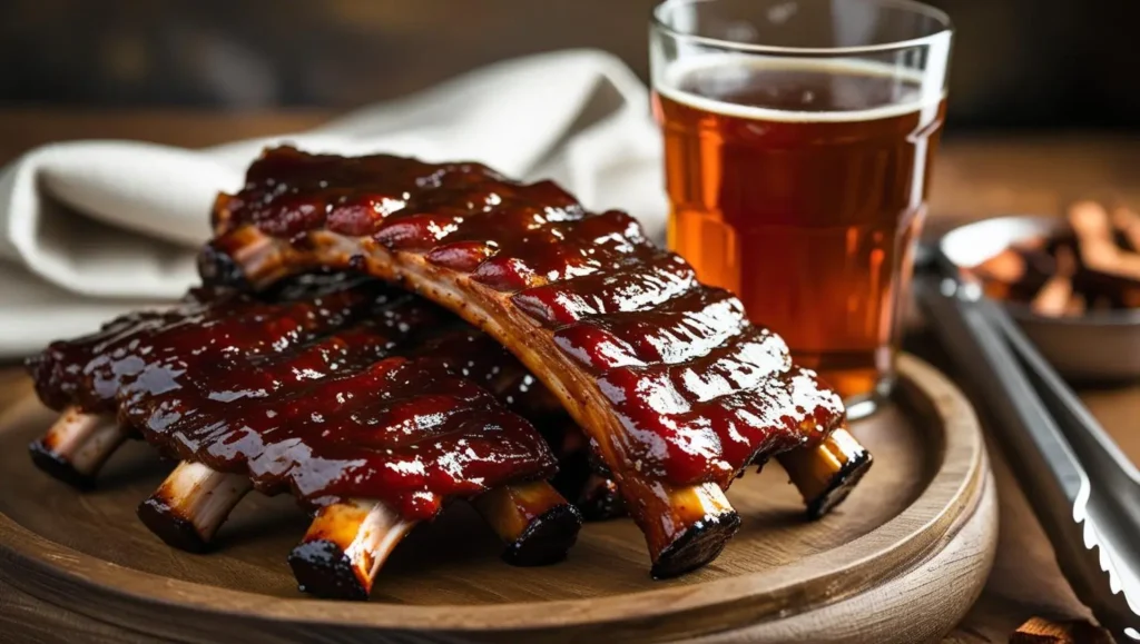 BBQ ribs with red ale pairing